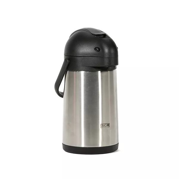 THERMOS HEBELSPENDER AUS EDELSTAHL Abm. 15x33 cm. Inhalt 2,5 lt.