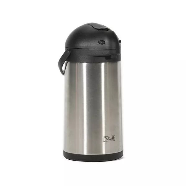 THERMOS HEBELSPENDER AUS EDELSTAHL Abm. 15x40 cm. Inhalt 4,0 lt.