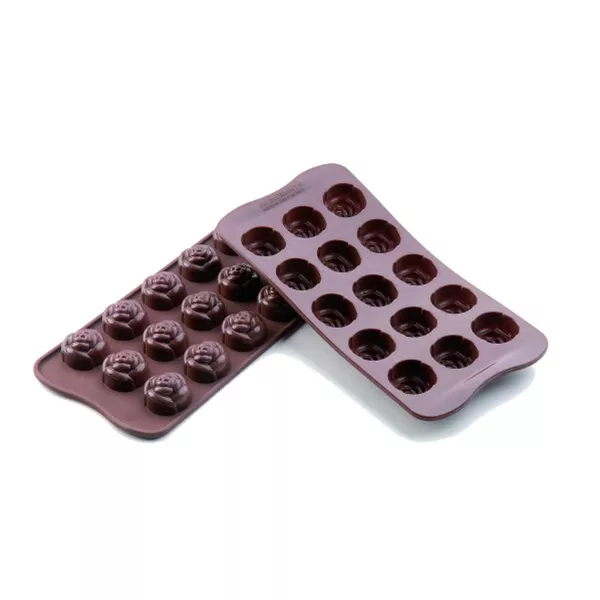 SILIKONFORM FÜR 15 EASY CHOC ROSE 2,8x1,8 cm. 2