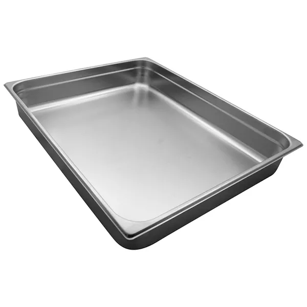 EDELSTAHL-TABLETT GASTRONORM 2/1 65x53x10 cm. Fassungsvermögen 31,0 lt.