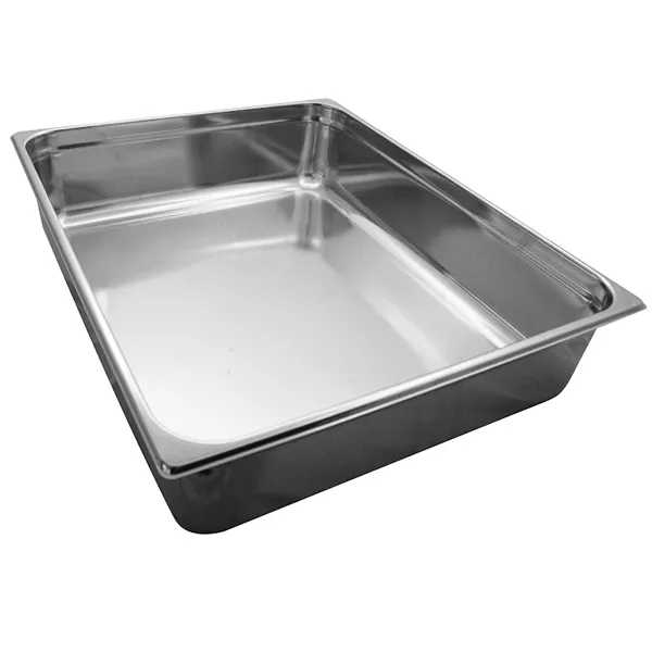 EDELSTAHL-TABLETT GASTRONORM 2/1 65x53x20 cm. Fassungsvermögen 62,0 lt.