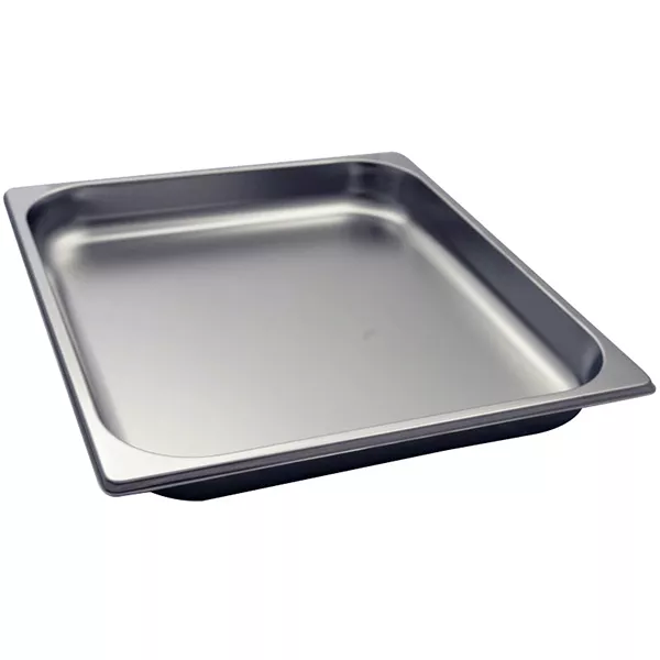 EDELSTAHL-TABLETT GASTRONORM 2/3 32,5x35,4x4 cm. Fassungsvermögen 3,9 lt.