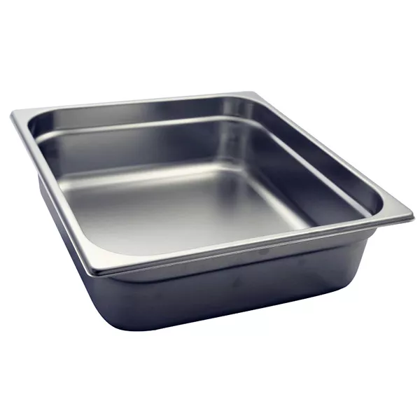 EDELSTAHL-TABLETT GASTRONORM 2/3 32,5x35,4x10 cm. Fassungsvermögen 9,9 lt.