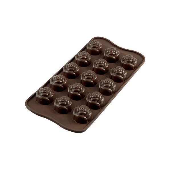 SILIKONFORM FÜR 15 EASY CHOC ROSE 2,8x1,8 cm.