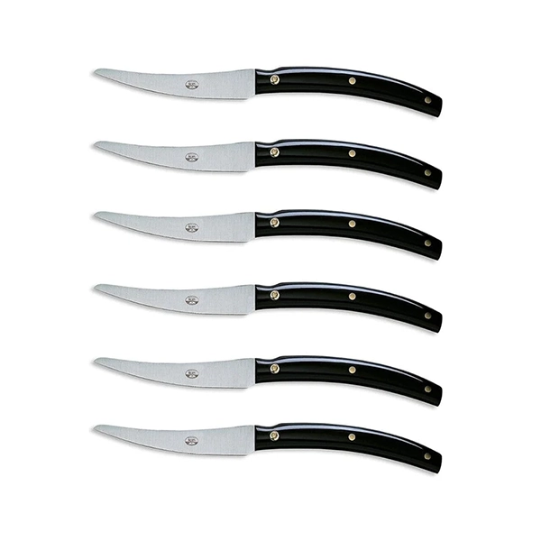 6-teiliges Set Berti Convivio Steakmesser, neu schwarz