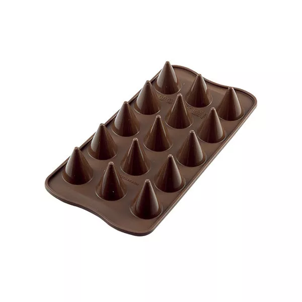 SILIKONFORM FÜR 12 EASY CHOC KEGEL 2,6x2,8 cm.