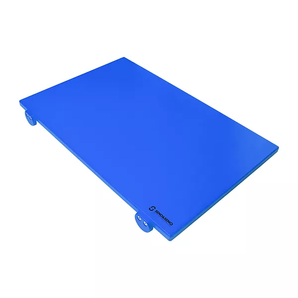 POLYETHYLEN-SCHNEIDEBRETT MIT STOPPEN 60X40X2 cm. BLAU 2