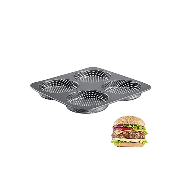 PERFORIERTE ANTIHAFT-BURGER-BROTFORM cm. 28x28x2,5