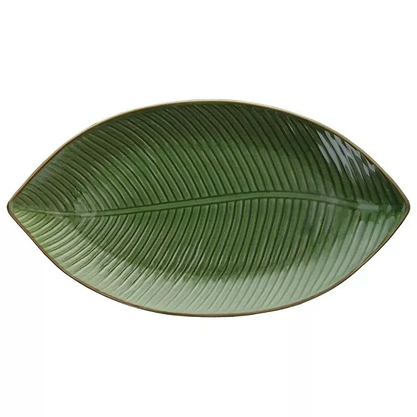 ZAIRA RELIEF PORZELLANBLATTTELLER cm. 34x18x3