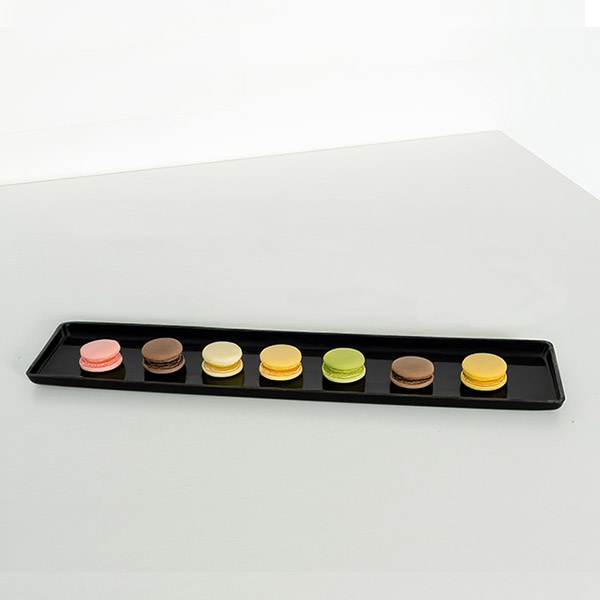 Gebäckform aus schwarzem Methacrylat, 60 x 10 x 1,5 cm
