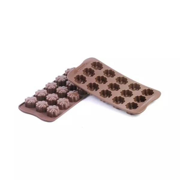 SILIKONFORM FÜR 15 EASY CHOC FLEURY  3x3x1,5 cm. 2