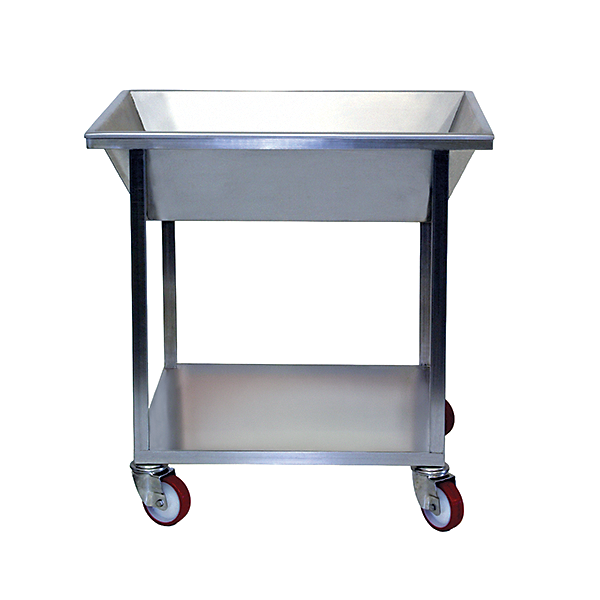 Transportwagen mit abnehmbarer Ablagefläche 60x80x90H, modifiziert mit Regal