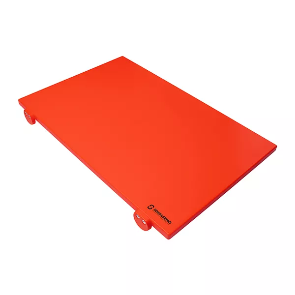 POLYETHYLEN-SCHNEIDEBRETT MIT STOPPEN 50X40X2 cm. ROT 2