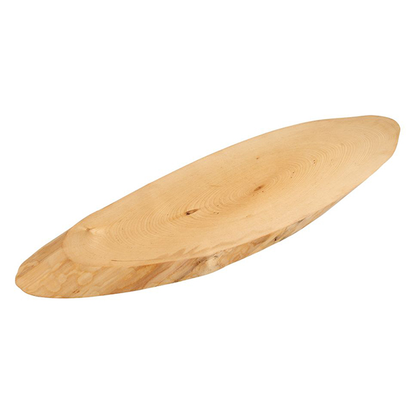 Ovales Schneidebrett aus Birkenholz, 55 x 19 x 2,5 cm