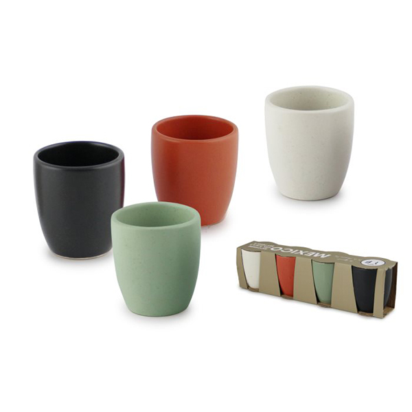 4er Set Mexiko-Gläser 6x6 cm
