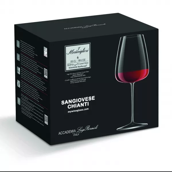 PACKUNG mit 6 Stück. GLAS FÜR CHARDONNAY I MERAVIGLIOSI 45 cl. C500 2