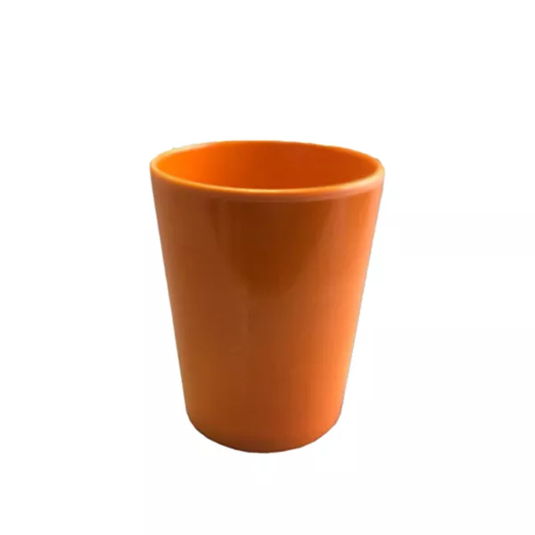 BECHER AUS MELAMIN T150 ORANGE 130 ml.