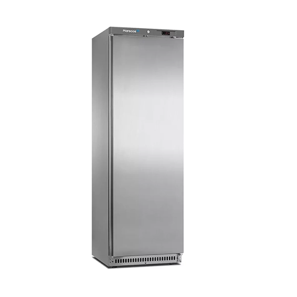 Vertikaler Kühlschrank der Serie 430 mit Edelstahltür, Modell ARV 430 CS A PO, Abmessungen (mm): 590 x 645 x 1860 (H), Temperatur: +1/+8 °C, Kältemittel: R600A, Einphasenstrom, 230 V