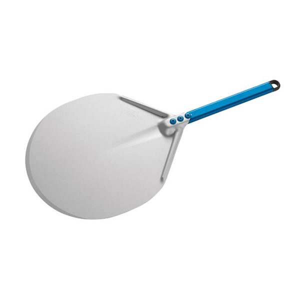 RUNDE PIZZA-SCHAUFEL KURZER STIEL - Linie AZZURRA - Durchmesser 36 cm. A-37C