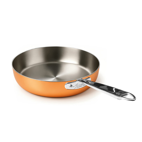 INDUKTIONS-KUPFERPFANNE 1 EDELSTAHLGRIFF cm. 32x5,5