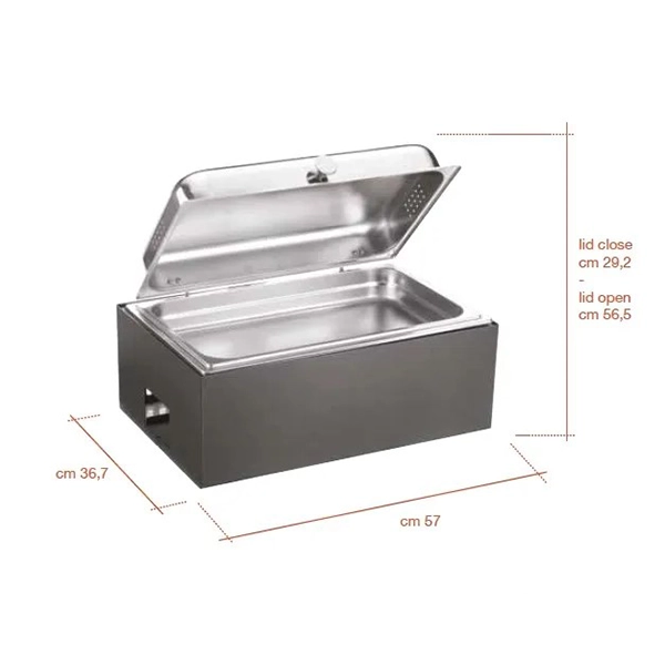 CHAFING DISH GN 1/1 FARBE SALVIA CM. 57x36,7x20 CALEIDO 2